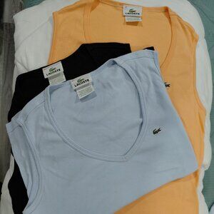 3 Lacoste sleeveless shirts size 42